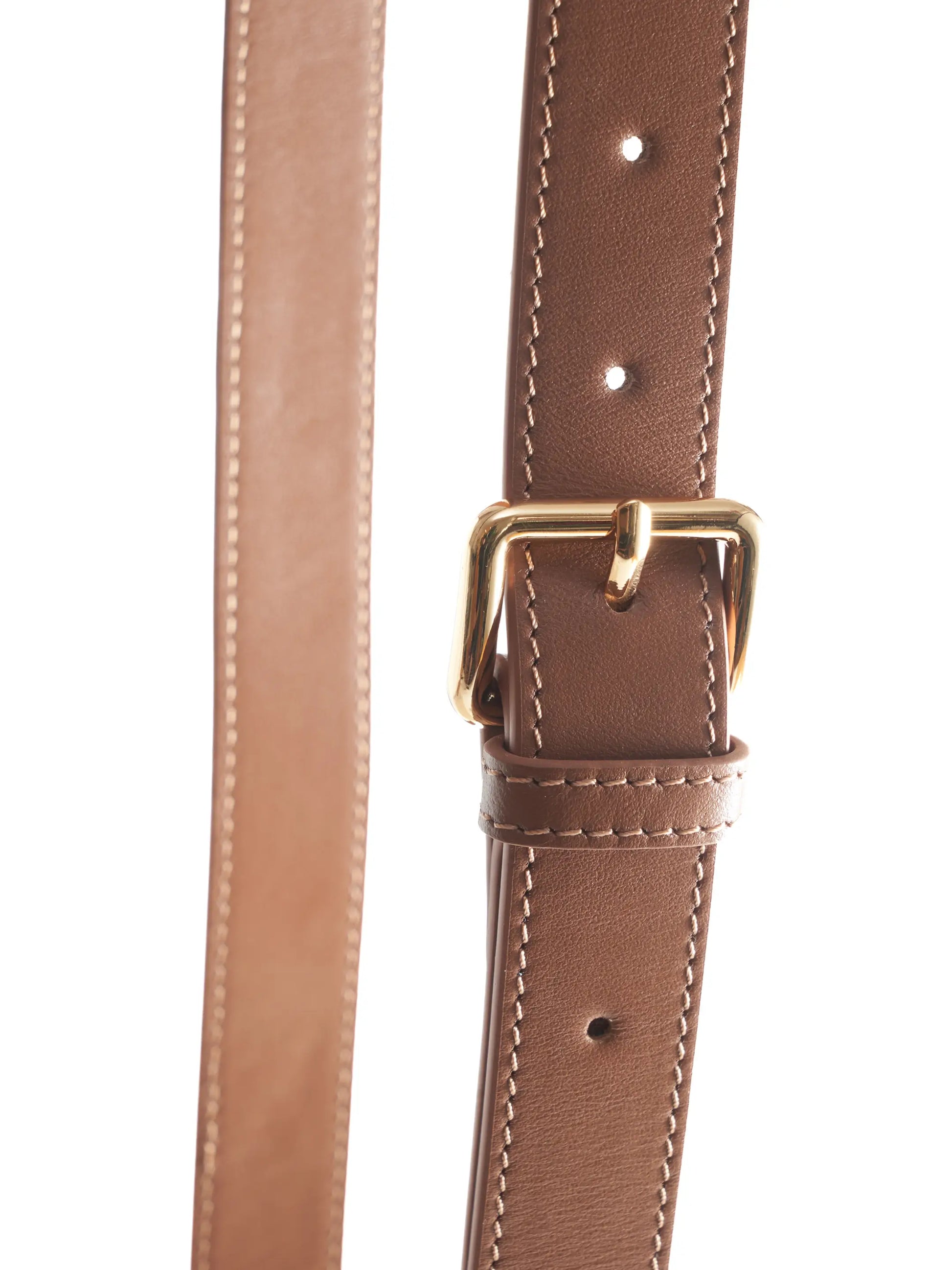 Chocolate Brown Crossbody Bag with 'M. Othello' branding on a light background