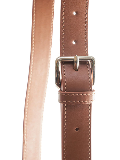 Chocolate Brown Crossbody Bag with 'M. Othello' branding on a light background